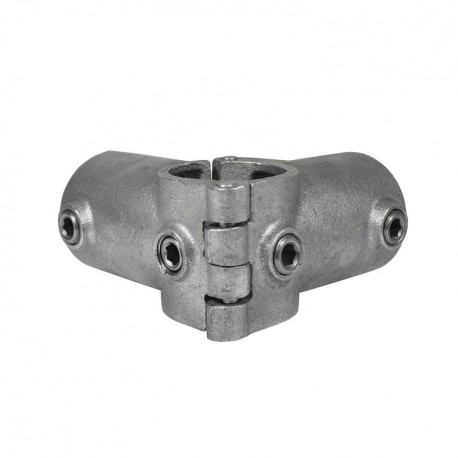 Add-On Corner With Trough Tube 90° Typ 20OE, 48,3 mm, Galvanized (Klemp) - Round Tubefittings