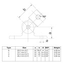 Swivel Wall Fixing - Type 51D - 42,4 mm (BLACK) Klemp 6080Z51D Black Tubefittings Swivel Wall Fixing - Type 51D - 42,4 mm (BLACK) Klemp 6080Z51D Black Tubefittings