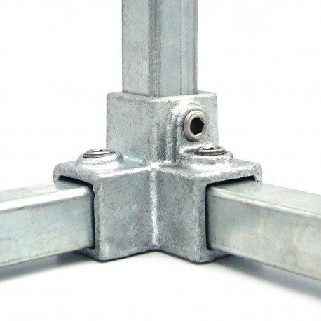 Aluminium Eckbogen Verbinder 90 Grad für Profil 60 x 25 mm Edelstahleffekt AKOS