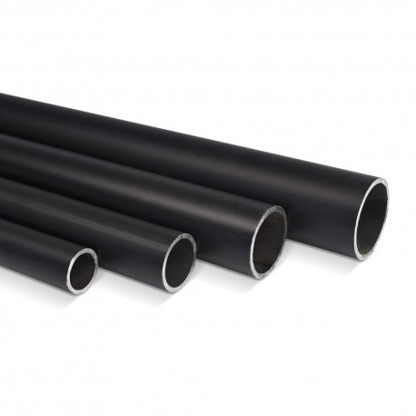 Tubo de aluminio negro - Ø 48,0 mm x 3,0 mm - corte individual a medida