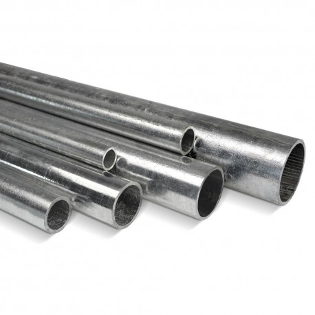 Ø26,9mm x 2,65mm - KLEMP Stahl Rundrohr verzinkt L: 400mm | Konstruktionsrohr Hohl Profil Qualitätsnorm EN-10255-M feuerverzinkt 40cm 3/4 