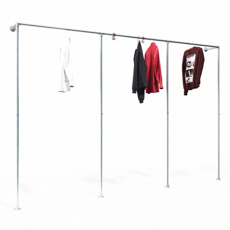 Clothes Rack Hannover - Wall mounted - Galvanized (Klemp) - Kits