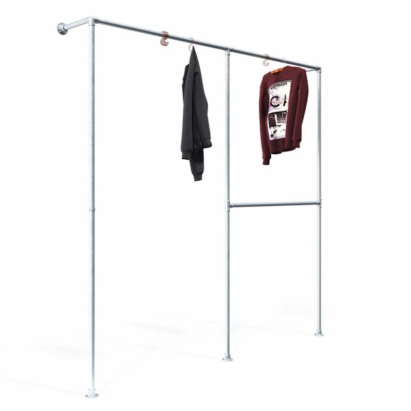 Clothes Rack Leipzig - Wall mounted - Galvanized (Klemp) - Kits