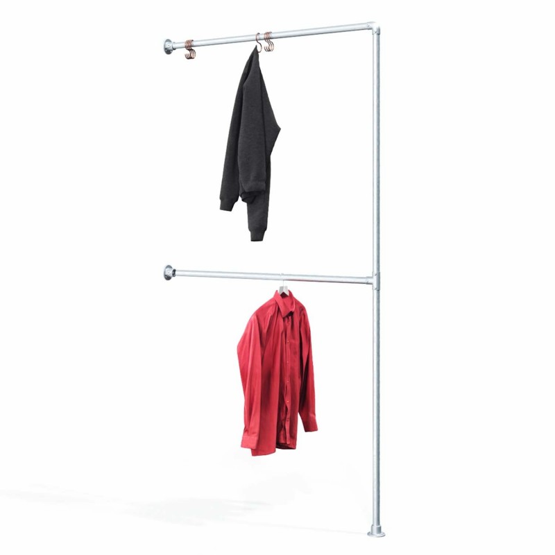 Clothes Rack Essen - Wall mounted - Galvanized (Klemp) - Kits