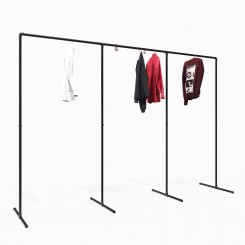 Clothes Rack Hannover - Freestanding - Black Klemp 24-OHAN-F-B Clothes Rails