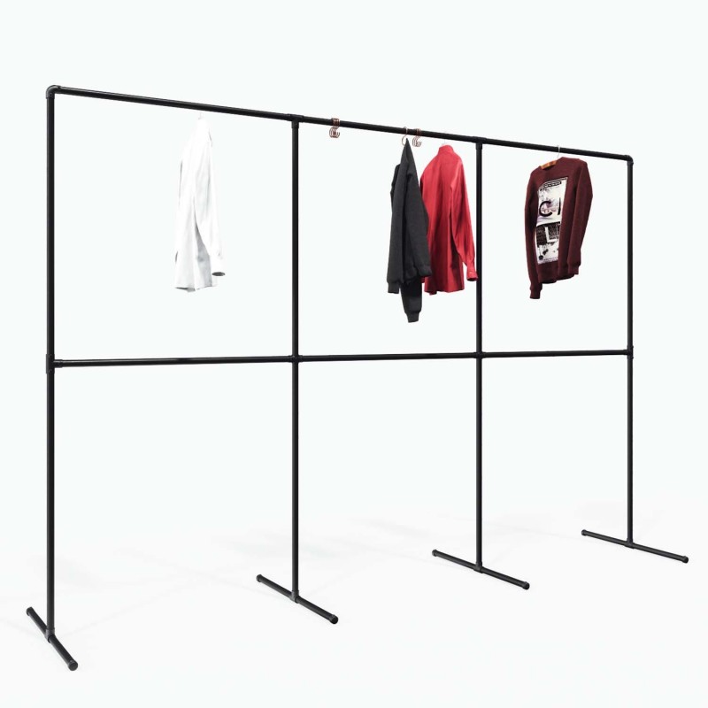Clothes Rack Stuttgart - Freestanding - Black (Klemp) - Kits