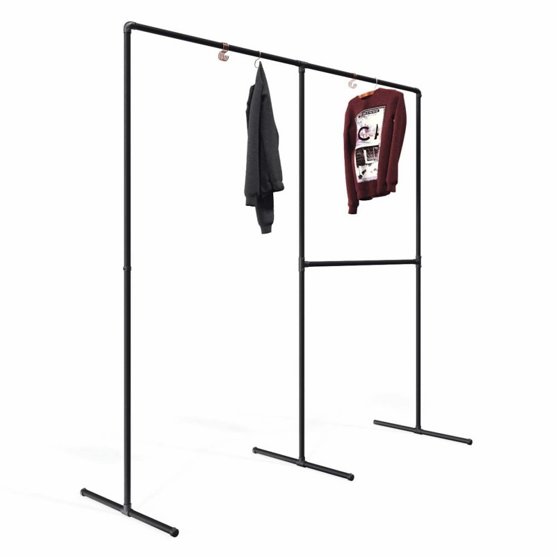 Clothes Rack Leipzig - Freestanding - Black Klemp 24-OLEI-F-B Clothes Rails