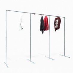 Clothes Rack Hannover - Freestanding - Galvanized Klemp 24-OHAN-F-S Clothes Rails