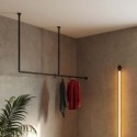 Clothes rail Wuppertal - Wall mounted - Black (Klemp)