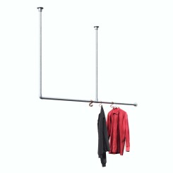 Clothes rail Wuppertal - Wall mounted - Galvanized (Klemp)