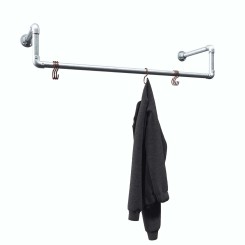Clothes rail Wiesbaden - Wall mounted - Galvanized Klemp 24-WIES-S Clothes Rails