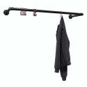 Clothes rail Mannheim - Wall mounted - Black (Klemp)