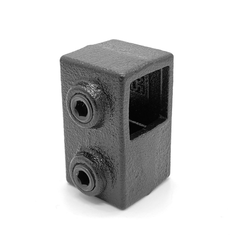 Short T-piece Typ 2S, 25 mm, Black (Klemp) - Square Tubefittings