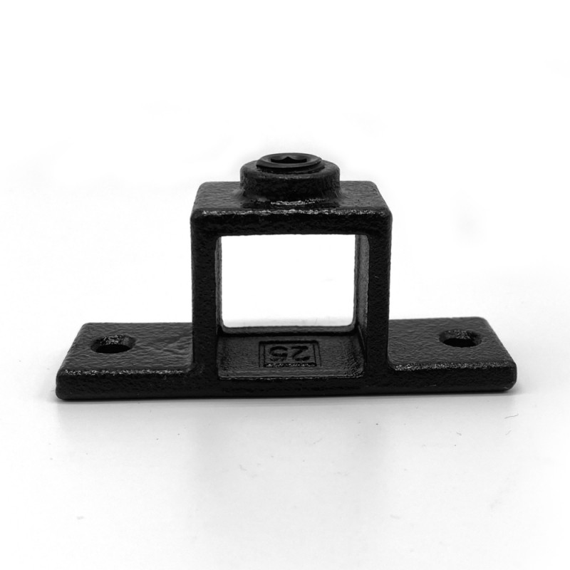 Placa voladiza de labio de doble cara Typ 56S, 25 mm, Negro (Klemp) - Abrazaderas de tubo cuadradas