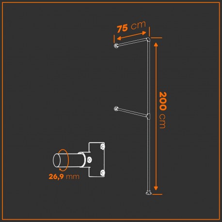 Percha Essen - De pared - Galvanizada (Klemp) Percha Essen - De pared - Galvanizada (Klemp)