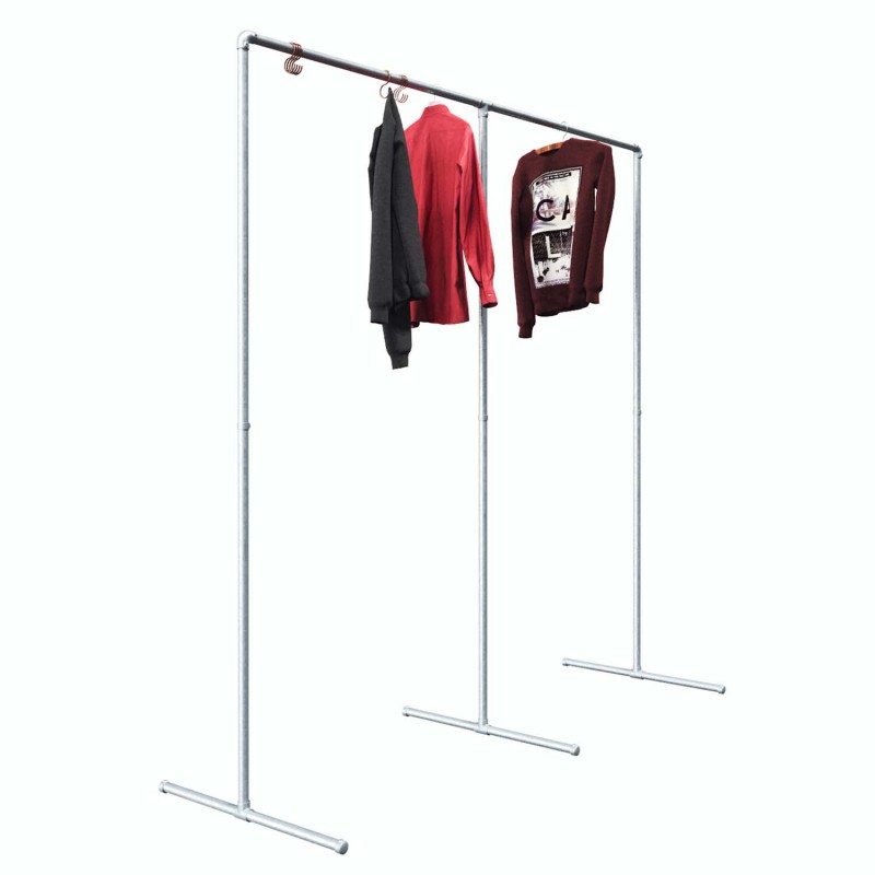 Clothes Rack Dresden - Freestanding - Galvanized Klemp 24-ODRE-F-S Clothes Rails