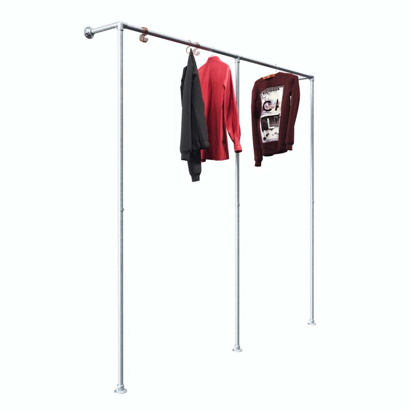 Clothes Rack Dresden - Wall mounted - Galvanized (Klemp) - Kits