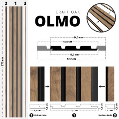 Wall panel - Olmo - DC - Craft oak | Klemp