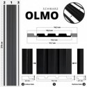 Paneles de pared premium OLMO - Negro (Klemp)