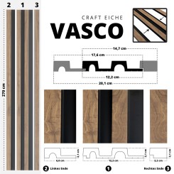 Wall panel - Vasco - DC - Craft oak | Klemp