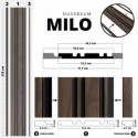 Paneles de pared de primera calidad MILO - Nuez (Klemp)