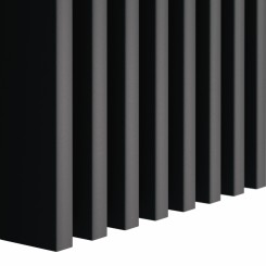 Freestanding MDF Slats - Black mat - 10 pieces (Klemp)