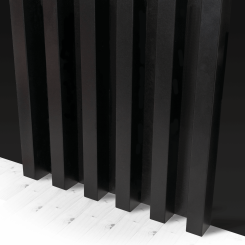 MDF Standard Slats 29x40 - Black mat - 17 pieces (Klemp)