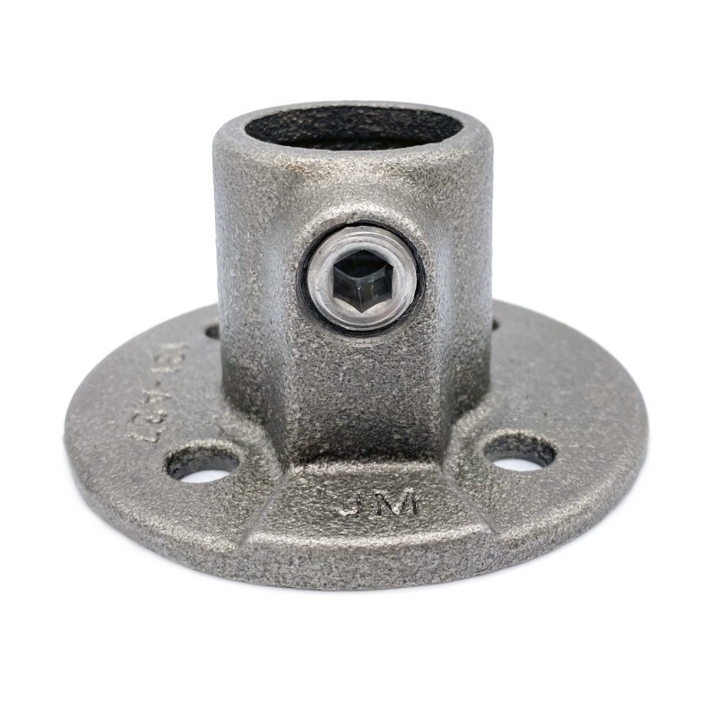 Round base plate open Typ 10C, 33.7 mm, Natural (Klemp) - Tubefittings