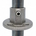 Rohrverbinder Runde Fußplatte durchgehend - Typ 10TC - 33,7 mm (natural) (Klemp)