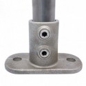 Rohrverbinder Fussplatte Oval - Typ 12B - 26,9 mm (natural) (Klemp)