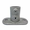 Rohrverbinder Fussplatte Oval - Typ 12C - 33,7 mm (natural) (Klemp)