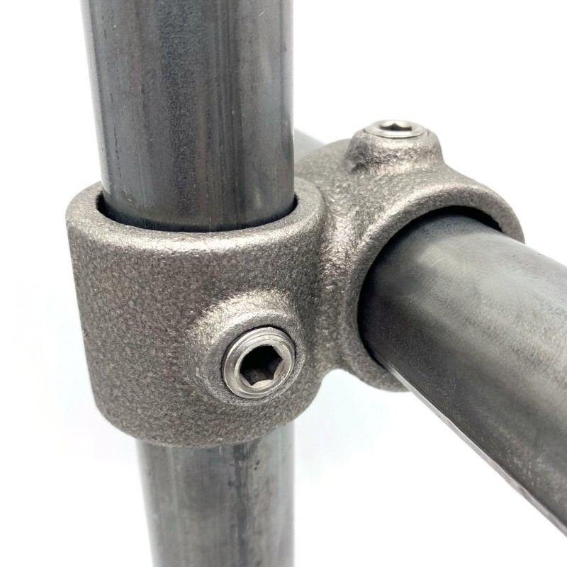 Rohrverbinder Typ 28 – Kreuzstück Vorgesetzt 90°, Für Rohre Ø 48,3 Mm, Verzinkt