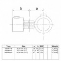 Rohrverbinder Elenkstück Einfach - Typ 44C - 33,7 mm (natural) (Klemp)
