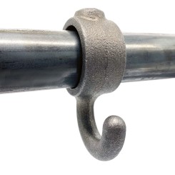 Coat hook. Hook 90° narrow - Type 64BB - 26,9 mm (naturel) Klemp 6080N64B Tubefittings