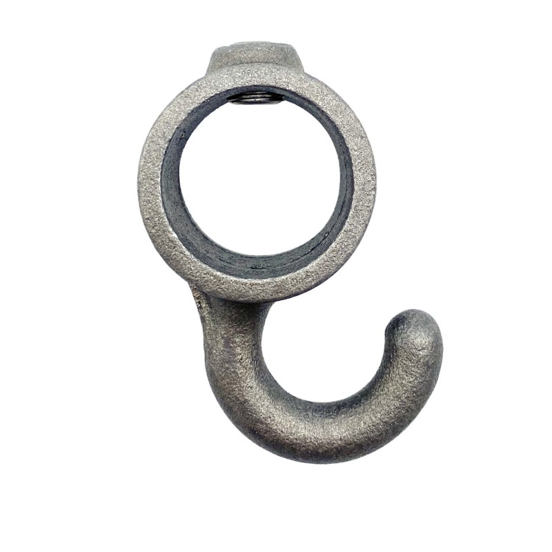 Coat hook. Hook 90° narrow - Type 64BC - 33,7 mm (naturel) Klemp 6080N64C Tubefittings