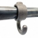 Coat hook. Hook 90° narrow - Type 64BC - 33,7 mm (naturel) Klemp 6080N64C Tubefittings