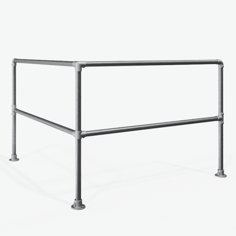 Safety barriers corner for dowelling - with crossbar (Klemp) - Kits