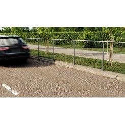Safety barriers corner for setting in concrete - with crossbar | Klemp