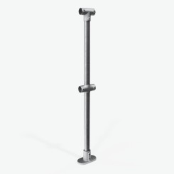 Barrier post middle for dowelling - with crossbar | Klemp