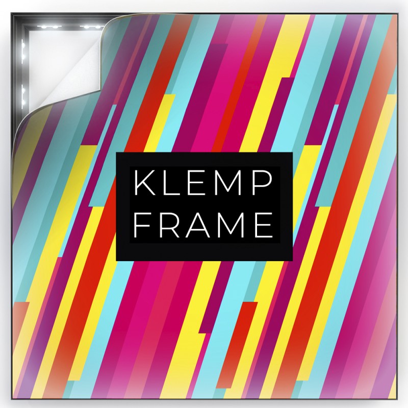 Textile picture LED frame size 100 mm (Klemp) - Textile painting