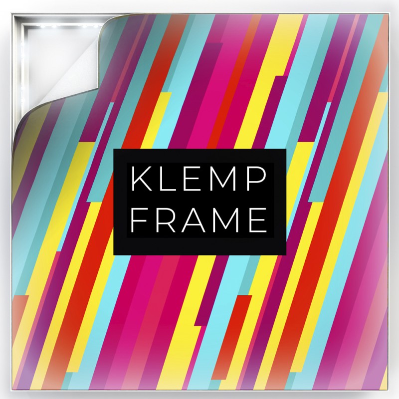 Textile picture LED frame size 100 mm (Klemp) - Textile painting