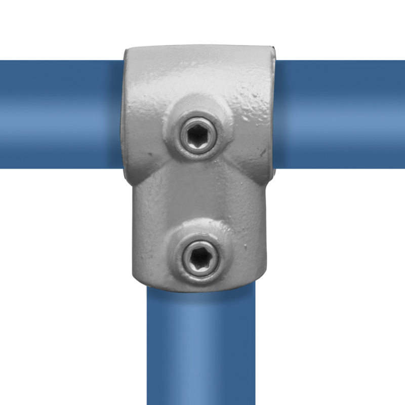 Rohrverbinder T-stück - Kurz - Typ 2A - 21,3 mm (Klemp) - Runde Rohrverbinder Verzinkt