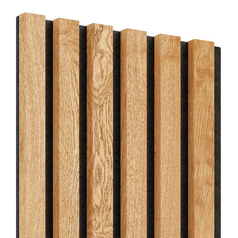 MDF laths on felt 275x30 cm - Oak veneer (Klemp) - MDF slats on felt