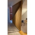 Free standing slat wall - Natural oak - 22x90 (Klemp)