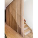 Free standing slat wall - Natural oak - 22x90 (Klemp)