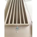 Free standing slat wall - White mat - 22x90 (Klemp)