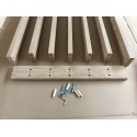 Free standing slat wall - White mat - 22x90 (Klemp)