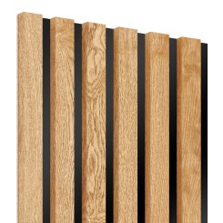 MDF laths on panel 275x30 cm - Oak veneer (Klemp)