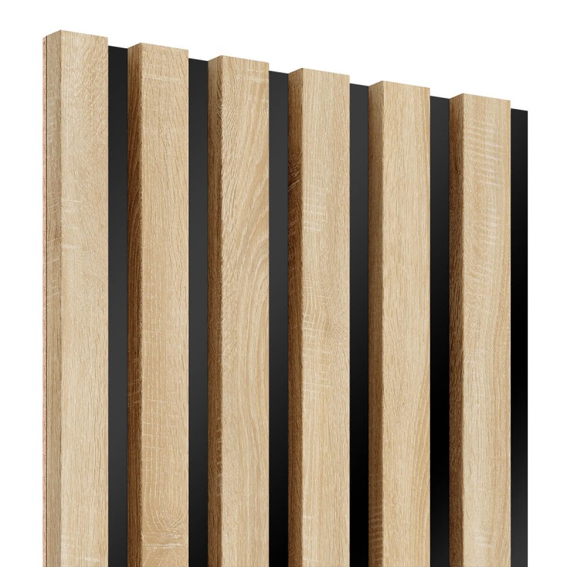 MDF laths on panel 275x30 cm - Sonoma Oak (Klemp) - MDF slats on panel