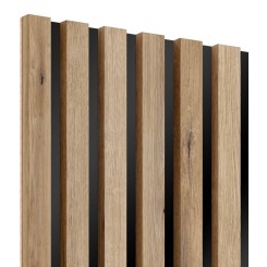MDF laths on panel 275x30 cm - Artisan oak (Klemp)